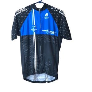 Champs Sys Womens Cycling Jersey Sz M FullZip Back Pockets Bike Spin Exercise